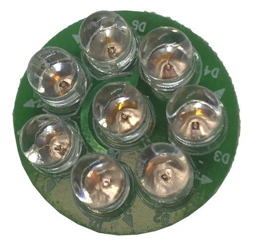 BOMBILLA 8 LEDS ROJO 12V