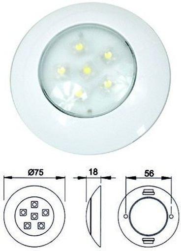 PLAFON INTERIOR LED 6W 12V&24V BLANCO