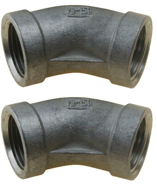 CODO 45º H-H INOX 3/8