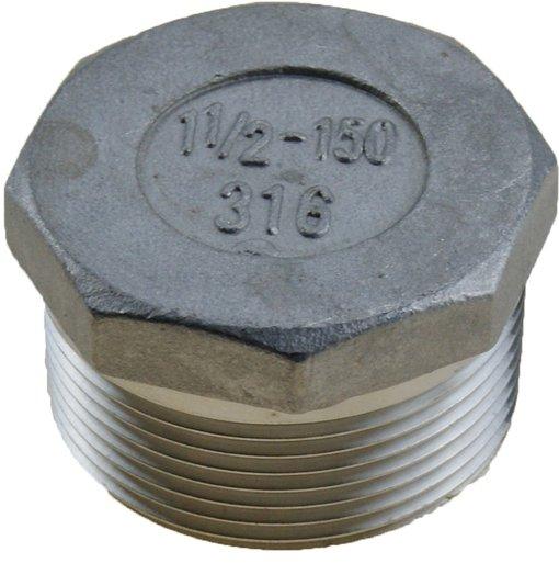 TAPON MACHO  INOX   1-1/2