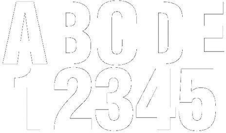 KIT NUMEROS Y LETRAS  BLANCO