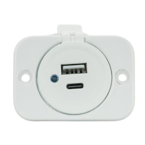 TOMA EMPOTRABLE DOBLE USB + TIPO C