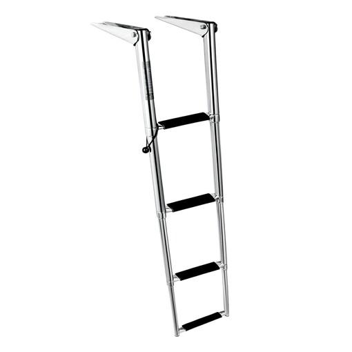 ESCALERA TELESCÓPICA 4 PELD STD NEGRA